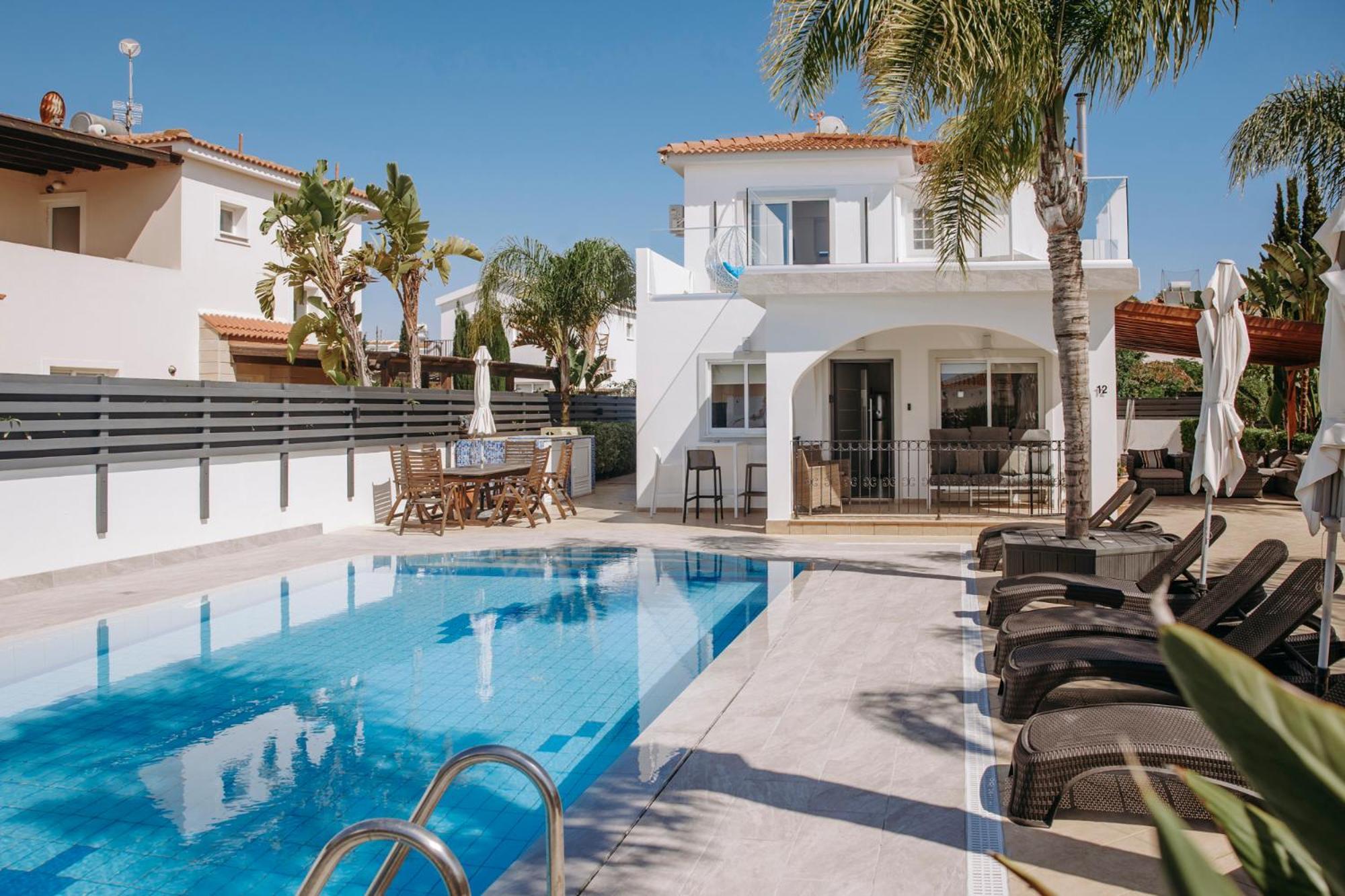 Sunset Villa Private Complex Heated Pool 圣纳帕 外观 照片